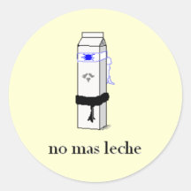 Kein mas leche runder sticker
