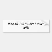 Kein Mist, denn Hillary, die ich nicht wähle! Autosticker