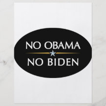 KEIN OBAMA KEIN BIDEN VOLLFARBIGE FLYER