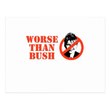 KEIN PALIN SCHLECHTER ALS BUSH POSTKARTEN
