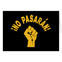 Kein Pasaran - sie überschreiten nicht Grußkarten