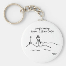 Kein schaufelndes Keychain Schlüsselanhänger