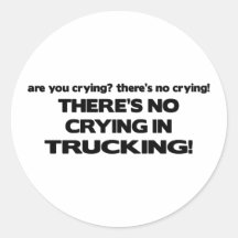 Kein Schreien beim LKW-Transport Runder Sticker