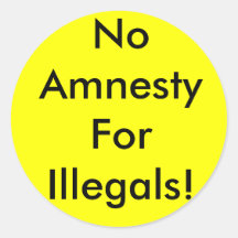 Keine Amnestie für Illegals! Sticker