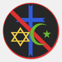 Keine Religion Runder Sticker