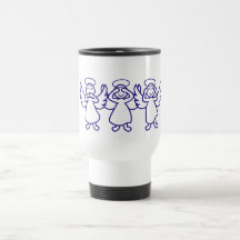 Keine schlechten Engel - dunkelblaue Reise Tasse