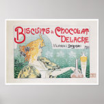 Keks-Schokoladen-Vintage Nahrungsmittelanzeigen-Ku Poster