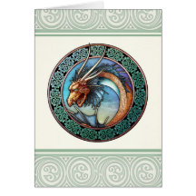 Keltische Drache-Entwurfs-Gruß-Karte