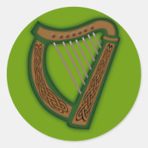 Keltische Harfe celtic harp Sticker