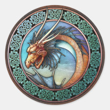 Keltische Kunst-Drache-Aufkleber