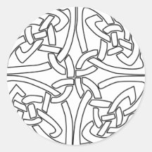 keltische Rose Runde Sticker