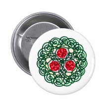Keltische Rosen rot Anstecknadelbuttons