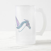 Keltischer Drache mattierter Stein und Becher Tee Tassen