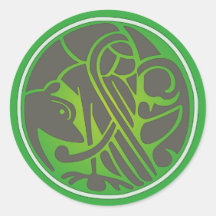keltischer Greif celtic gryphon Runde Aufkleber