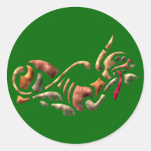 keltischer Hund celtic dog Runde Sticker
