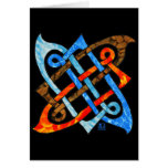 Keltischer Knoten der Element-Erde, Luft, Feuer, W Karten