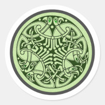 keltischer Knoten Ornament celtic knot Runde Aufkleber