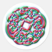 keltischer Knoten Ornament celtic knot Runder Sticker