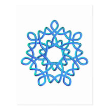 Keltisches Blau des Knoten-4 Postkarten