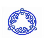 Keltisches Blau des Knoten-7 Postkarten