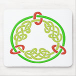 Keltisches Grün des Knoten-7 Mousepad