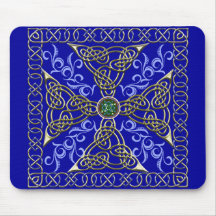 Keltisches Knoten-Kreuz Mousepad