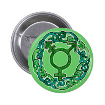 Keltisches Knüpfarbeittransgender-Symbol Anstecknadelbutton