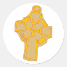Keltisches Kreuz celtic cross Runde Aufkleber