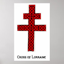 Keltisches Kreuz von Lothringen Poster