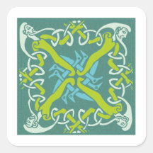 keltisches Quadrat celtic square Quadrataufkleber