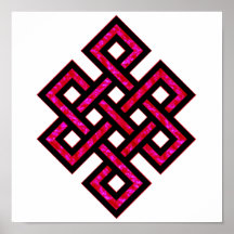 Keltisches Rot des Knoten-10 Plakat