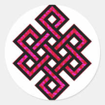 Keltisches Rot des Knoten-10 Runde Sticker