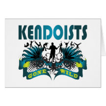 Kendoists wild gegangen grußkarten