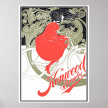 Kenwood fährt Kunst Nouveau Plakat rad