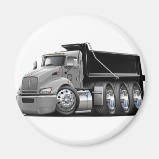 Kenworth T440 Silber-Schwarzer LKW Kühlschrankmagnet