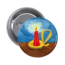 Kerze in der Dunkelheit Anstecknadelbutton