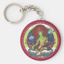 KEYCHAIN grünes Tara - mit Beschwörungsformel Schlüsselanhänger