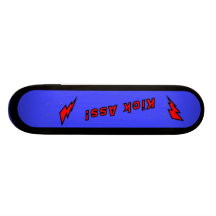 Kickass Blau-Skateboard Personalisiertes Skateboarddeck