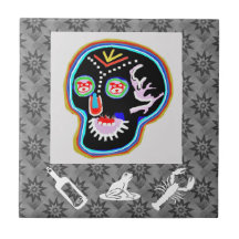KID Stuff : Smiling Ghost n Friendly Frog Ceramic Tiles
