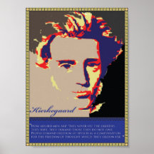 Kierkegaard verblaßte plakatdruck