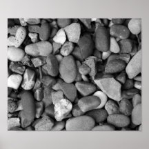 Kiesel im Schwarzweiss-Druck Poster