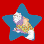 Kimono-Miezekatze und Kaiser Chu-II aufkleber