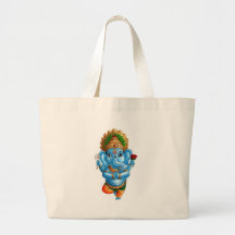 Kind Ganesha in einer Yoga-Pose Leinentasche