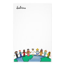 Kinder der Welt Individuelles Druckpapier