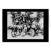 Kinder in Saigon, Südvietnam 1901 Grußkarte