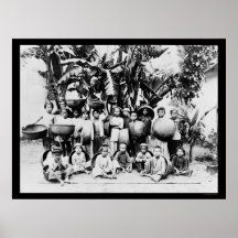 Kinder in Saigon, Südvietnam 1901 Posterdruck
