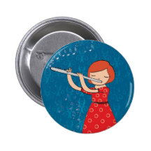 Kinder und Musik Anstecknadelbuttons