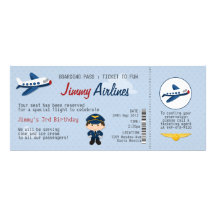 Kinderfluglinien-Karten-Geburtstags-Party Einladun