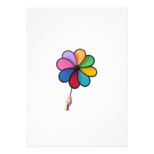 Kinderhand, die einen Pinwheel hält Individuelle Ankündigung