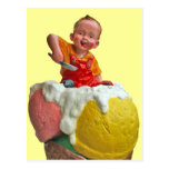 Kinderkegel-Eisdiele-Zeichen-Postkarte